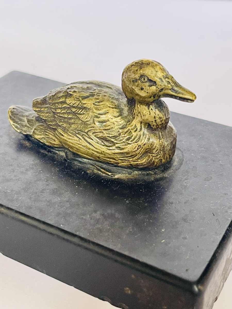 Bronze Duck Paperweight 
